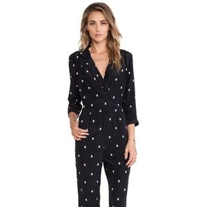 Rare! Anthropologie Harlyn The Revel Top Hat Jumpsuit Black